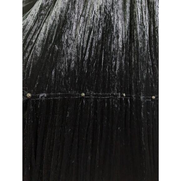 Whimsygoth Velvet Studded Maxi Skirt - Picture 2 of 9